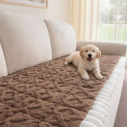 Inovaday Couch Cover for Sofa, Washable Non Slip Sofa Covers for 3 Cushion Couch Pet Friendly Fuzzy Durable Sofa Protector&Bed Mat for Dogs