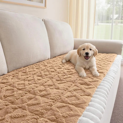 Inovaday Couch Cover for Sofa, Washable Non Slip Sofa Covers for 3 Cushion Couch Pet Friendly Fuzzy Durable Sofa Protector&Bed Mat for Dogs