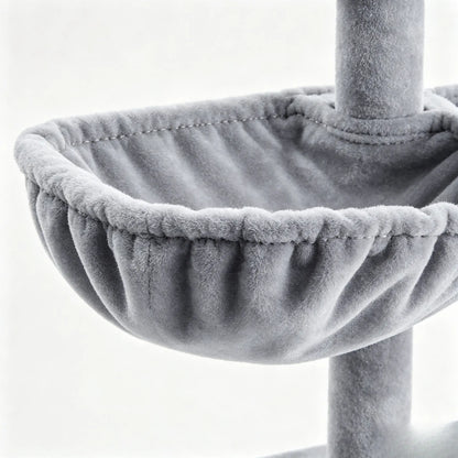 Large Multi-Level Cat Tree Tower - Indoor Pet Activity Center with Sisal Scratching Posts, Cozy Condo, Soft Hammocks, and Perches for Multiple Felines