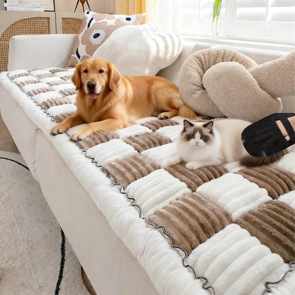 Pet Friendly Sofa Cover with a Pet Hair Remover Glove, Washable Pet Mat,#Summerwins #Dealsforyoudays,Non-Slip Sofa Protector for Dogs and Cats, Dog Mat for Car Back Seat Outdoorfun Dog Accessories