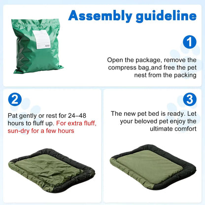 Pet Mat for Dogs & Cats - Waterproof, Portable, Washable Thick Pet Mat, Outdoor Camping Travel & Indoor Versatile Pet Furniture