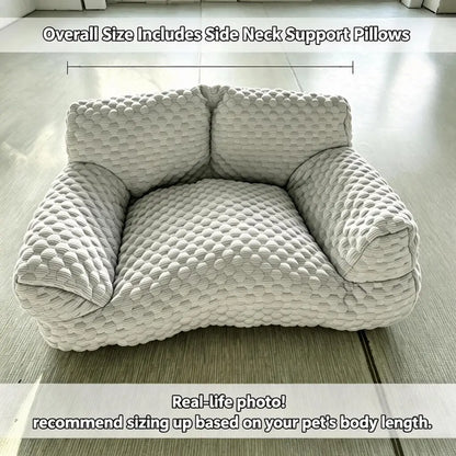 Cooling Sofa for Dogs and Cats, Ice Bean Fabric with Massage Beads, Durable and Breathable, Ideal for Small to Medium Pets