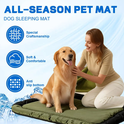 Pet Mat for Dogs & Cats - Waterproof, Portable, Washable Thick Pet Mat, Outdoor Camping Travel & Indoor Versatile Pet Furniture