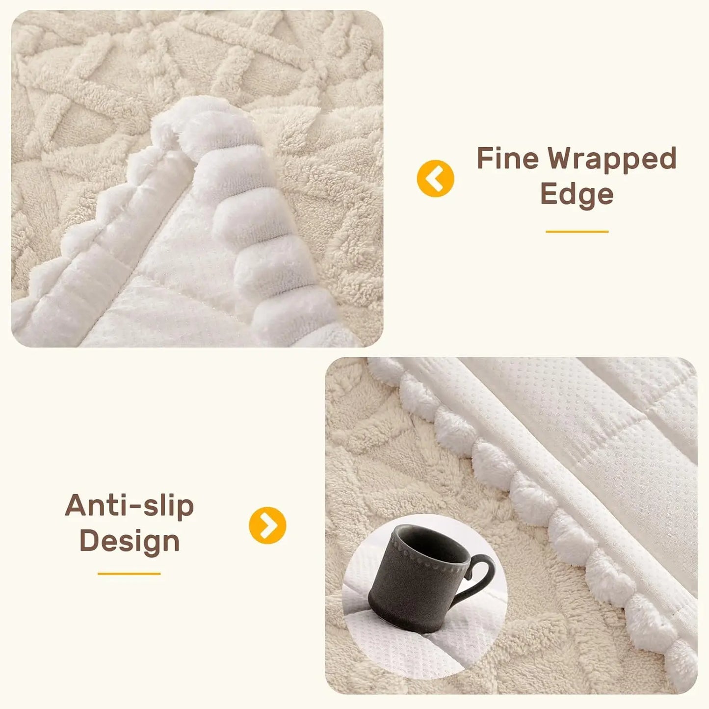 Inovaday Couch Cover for Sofa, Washable Non Slip Sofa Covers for 3 Cushion Couch Pet Friendly Fuzzy Durable Sofa Protector&Bed Mat for Dogs