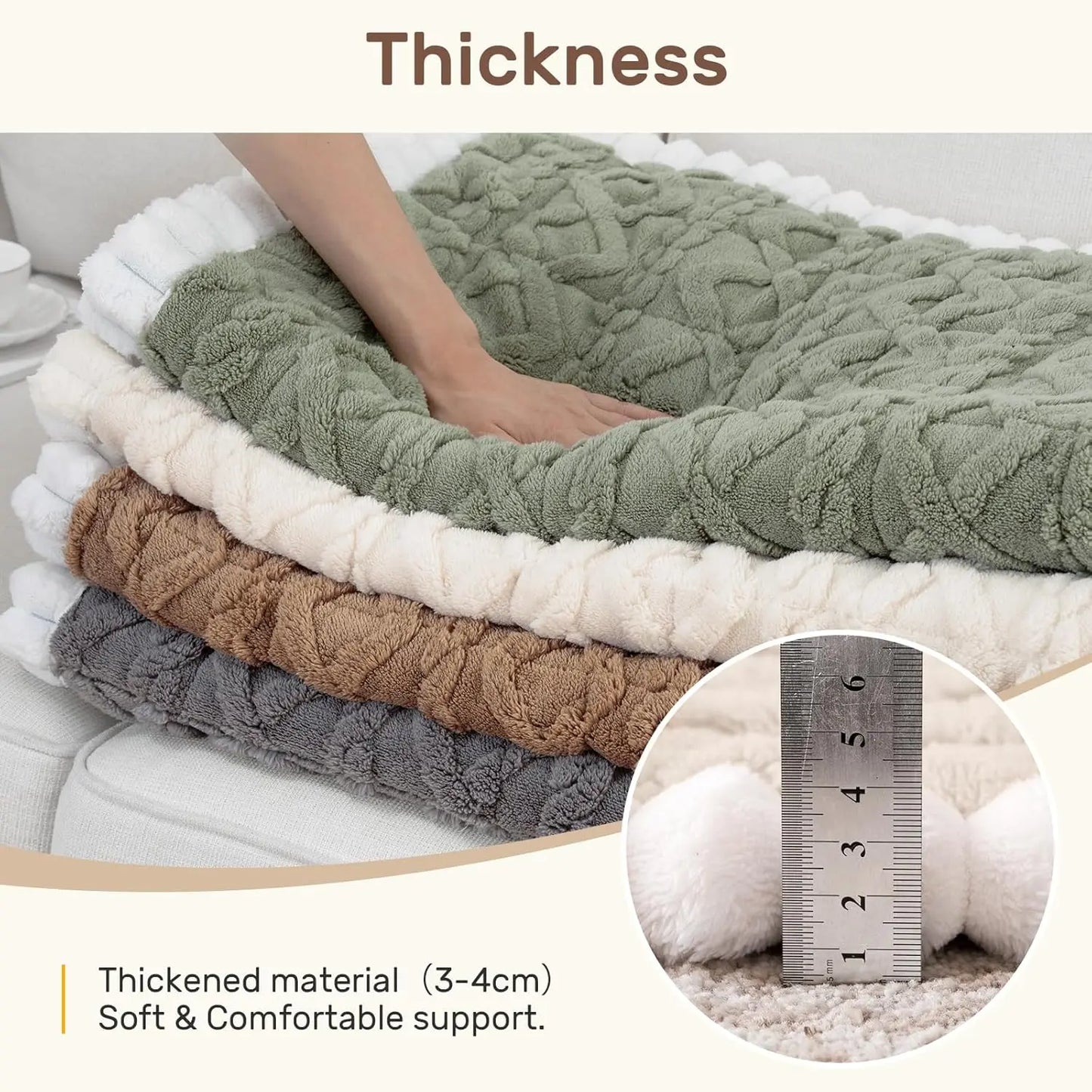 Inovaday Couch Cover for Sofa, Washable Non Slip Sofa Covers for 3 Cushion Couch Pet Friendly Fuzzy Durable Sofa Protector&Bed Mat for Dogs