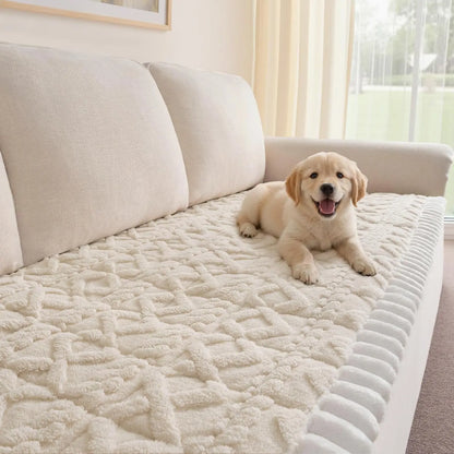 Inovaday Couch Cover for Sofa, Washable Non Slip Sofa Covers for 3 Cushion Couch Pet Friendly Fuzzy Durable Sofa Protector&Bed Mat for Dogs