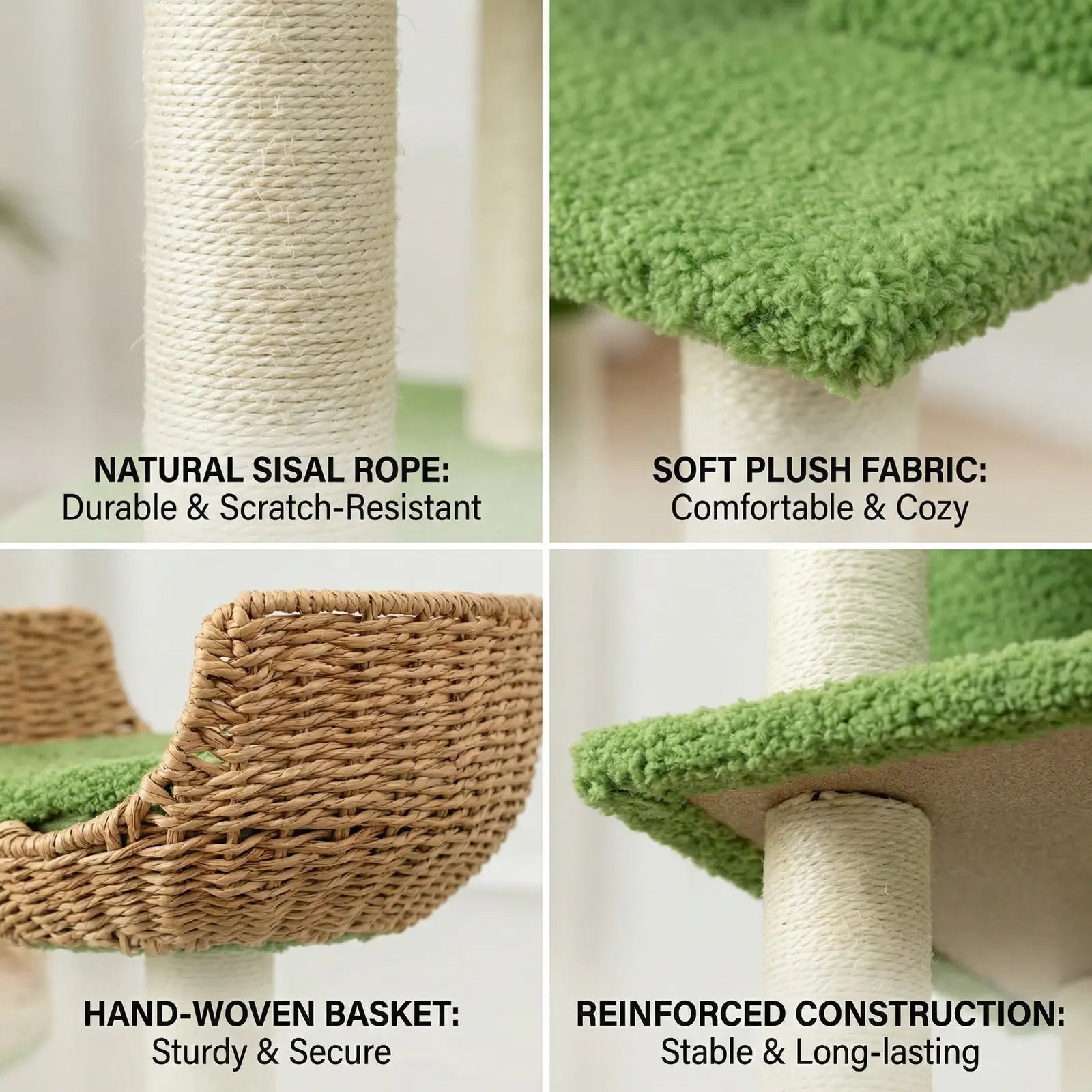 MUTICOR 57/74/81-Inch Cat Tree Tower with Wicker Baskets & Plush Lamb Wool Perches #Tiktokshopdealsforyoudays#Dealsforyoudays#Summervibes#Summergarden