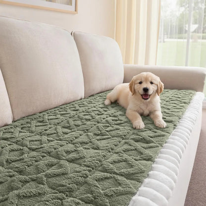 Inovaday Couch Cover for Sofa, Washable Non Slip Sofa Covers for 3 Cushion Couch Pet Friendly Fuzzy Durable Sofa Protector&Bed Mat for Dogs